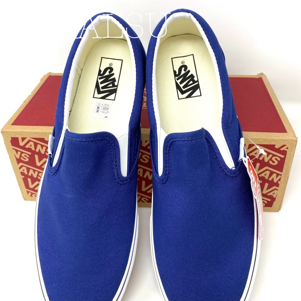VANS Classic Slip On Twilling Blue Canvas Women’s - Picture 5 of 8